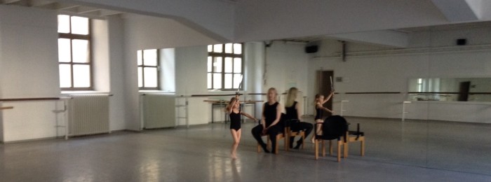 Reahearsing at Vienna State Ballet School Studios